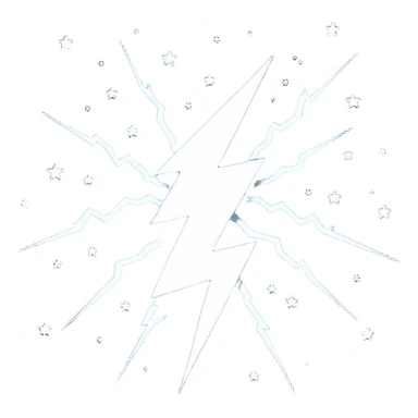 lightning bolt in the nights sky  sticker