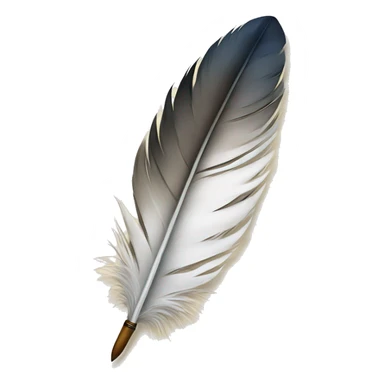 feather writing on paper sticker