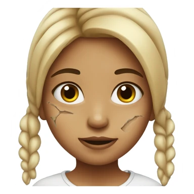 Girl with cracked skin sticker