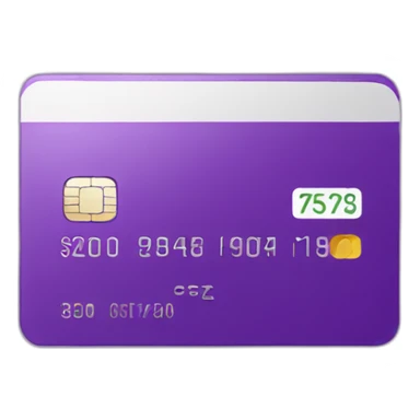 purple credit card sticker