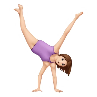 White girl with brownhair, gymnast doing a cartwheel sticker