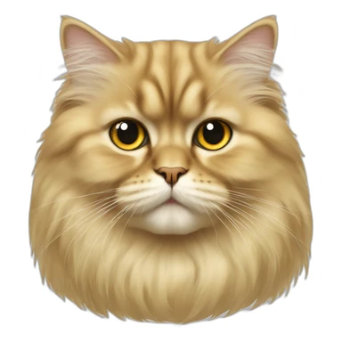 young gold long hair persian cat sticker