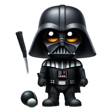 Darth Vader with golf club sticker