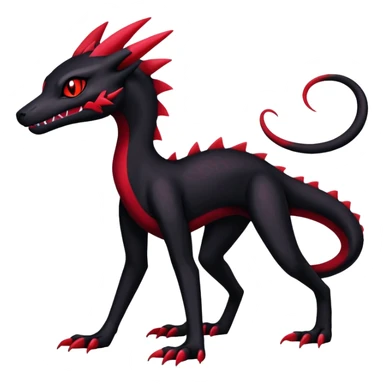 Shiny gothic Salazzle-Salandit-Umbreon-Fakémon-hybrid-creature (full body) 4 legs sticker