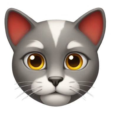 Focused feline gaze angry and red sticker