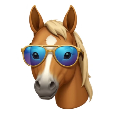 Horse face with sunglasses sticker