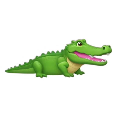 Crocodile with pink Lacoste tshirt sticker