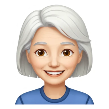 older woman with white hai  sticker