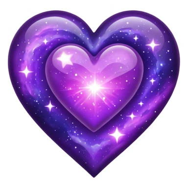 purple galaxy heart transparent sticker