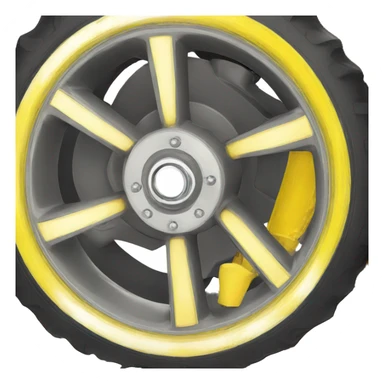 suspension spring leverage yellow tractor wheel sticker