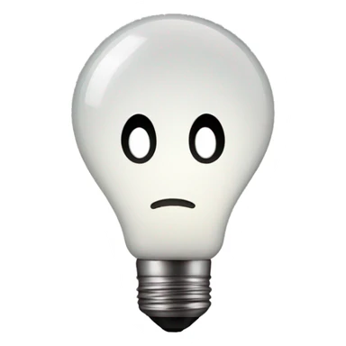 lightbulb with face sticker