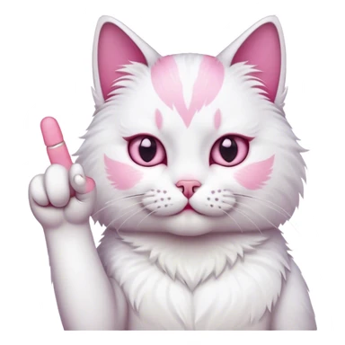 Cat middle finger sticker