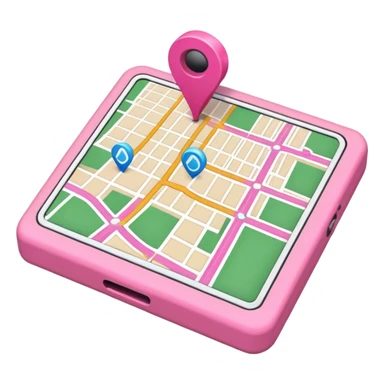 mix pink of a big gps map of the lines sticker