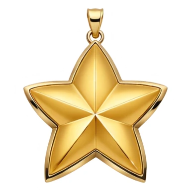 golden star charm-shaped trinket, gold pendant sticker