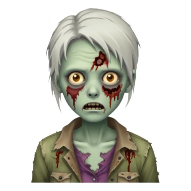 Zombie woman sticker