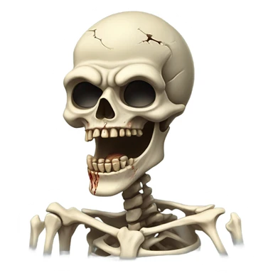 Zombie skeleton sticker