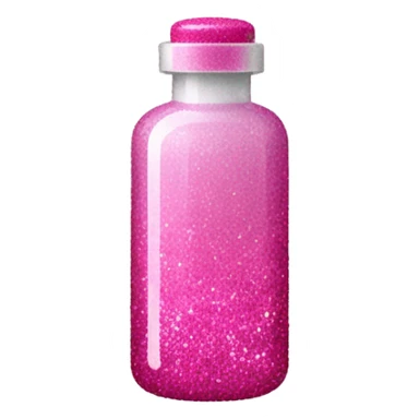 Pink ombre medication bottle with glitter  sticker