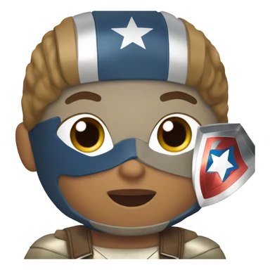 Cute boy as captain America sticker