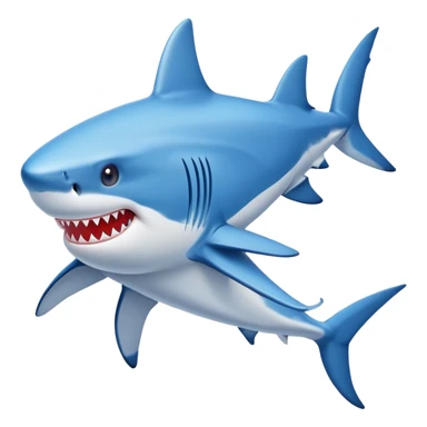 A Shark with Nike Blue sneakers  sticker