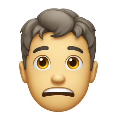 passport with the emotion of shock sticker