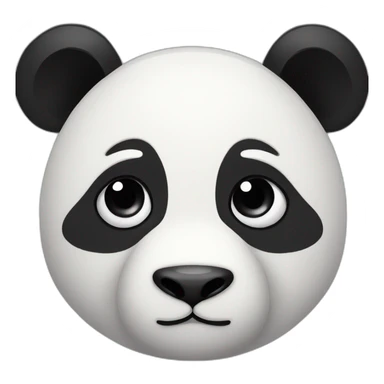 Innocent panda with teary eyes sticker