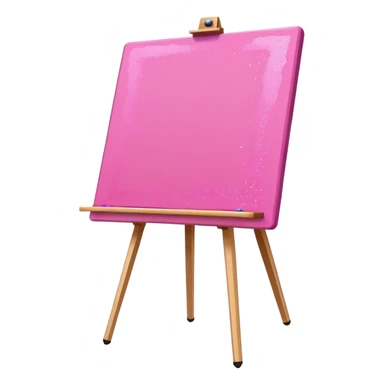 Pink paint easel with glitter  sticker