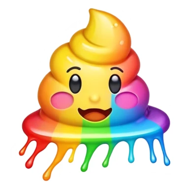 rainbow puke emoji sticker