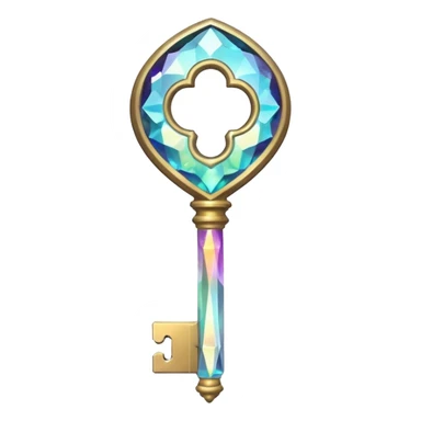 gemstone key unlocking a magic keyhole sticker