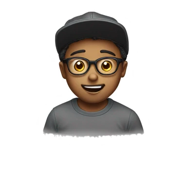  5 year old dad with glasses hat acting surprised  sticker