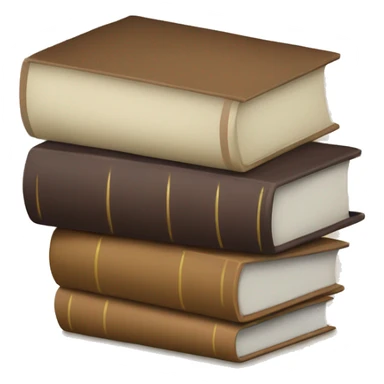 neutral stack of books sticker
