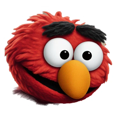 Elmo Sesame Street looks confused sticker