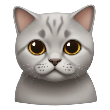 british shorthair in choclatw with Brown eyes sitting  sticker