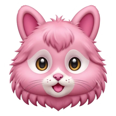 Labubu character, pink color, mischievous sticker