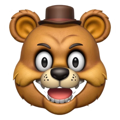 The head of Freddy Fazbear of five nights at Freddy sticker