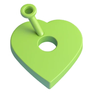 location pin icon, light green, with a hole in the middle, 3D style sticker