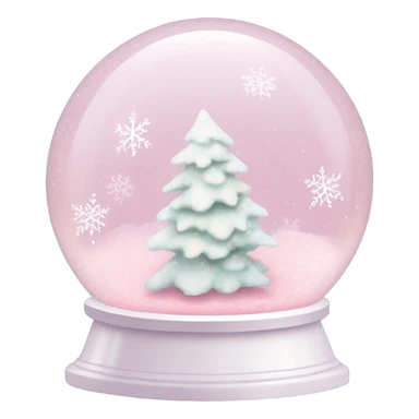 Pastel pink snow globe sticker