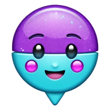 glitter purple and cian pin office sticker