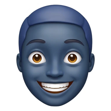 dark blue smile sticker