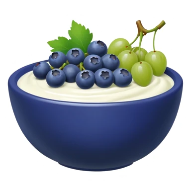 yoghurt bowl with grapes and blueberries sticker