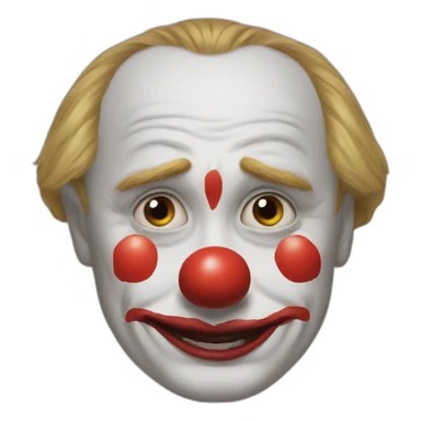 Putin as a clown sticker