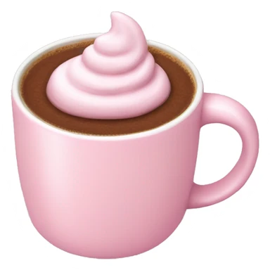 pastel pink mug hot chocolate sticker