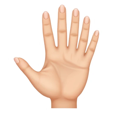 hand from the top with five fingers, make women hand sticker
