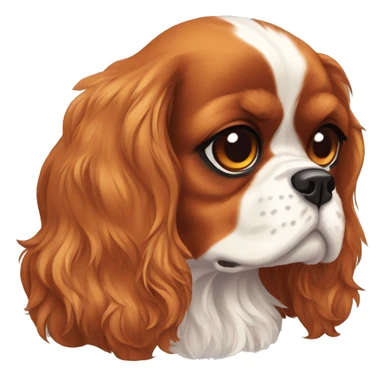 cavalier King Charles spaniel sad sticker