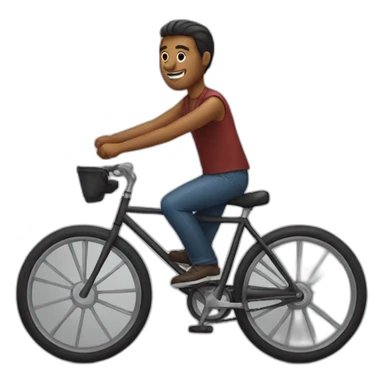 Man on bike sticker