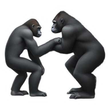 Gorilla and Elon musk meeting sticker