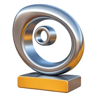 A modern abstract sculpture sticker