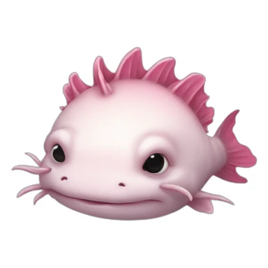 Chibi Axolotl head sticker