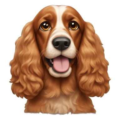 Ginger cocker spaniel dog sticker