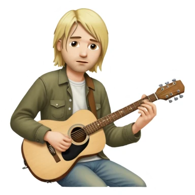 KURT COBIN/NIRVANA NO SHOW DE ROCK COM A GUITARRA sticker