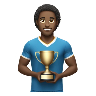 white athlete with winner trophy sticker